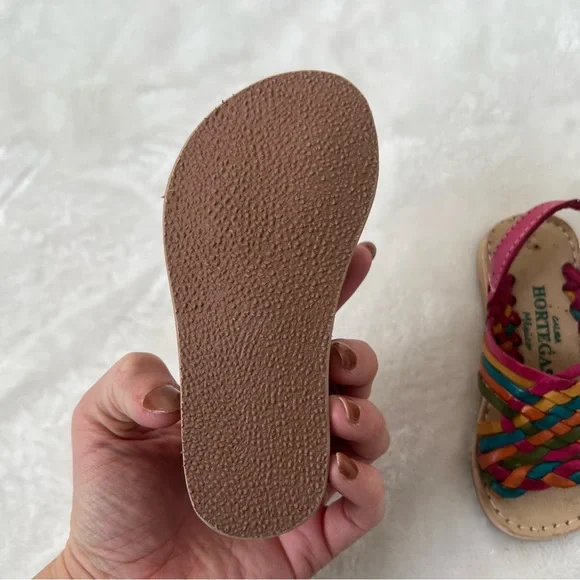Hortegas Mexico Huarache baby girl Sandals size 3 woven bright colorful - Picture 4 of 4